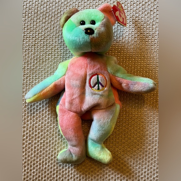 Vintage Ty Beanie Babies Lot of 4 Bears - Princess Diana, TY 2K, Peace, BB Bear - Picture 13 of 16